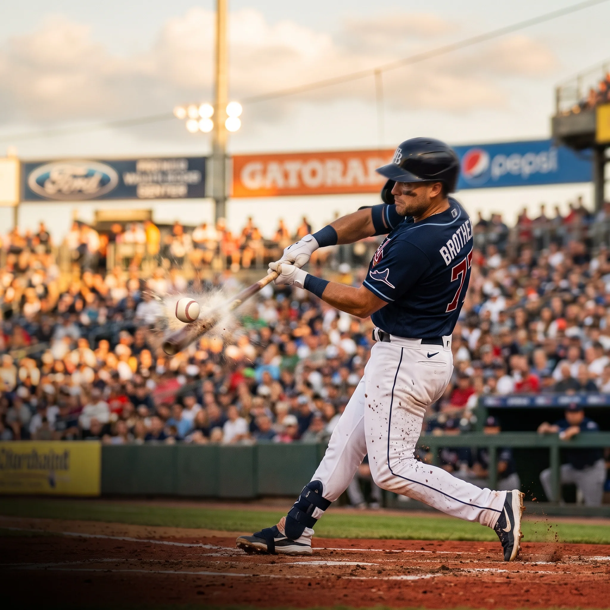 Baseball Bros gameplay — batter swinging at the plate in the arcade ballpark